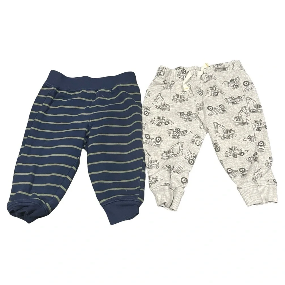 Carter’s  100% Cotton Baby Sweatpants Joggers Bundle of 2 Size 9mo
